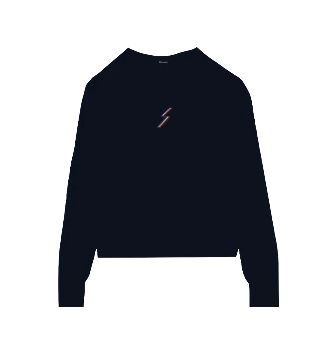 Navy Blue Long Sleeve Top